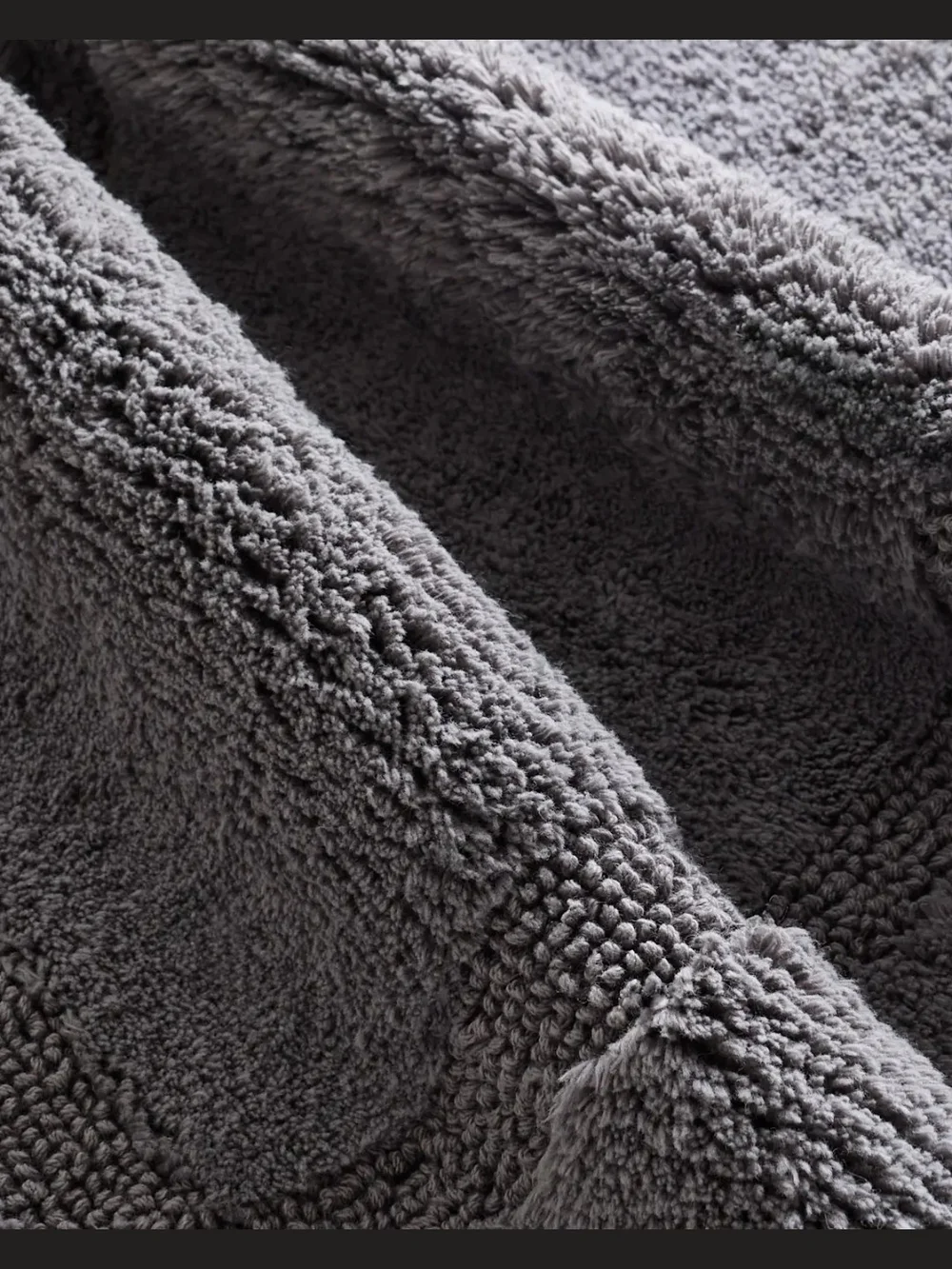 Quince Turkish Cotton Non-Slip Bath Rug Charcoal 21x34 NWT